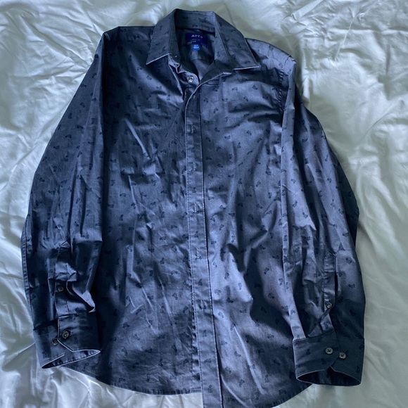 Car Print Casual Slim Fit Shirt - Picture 1 of 4